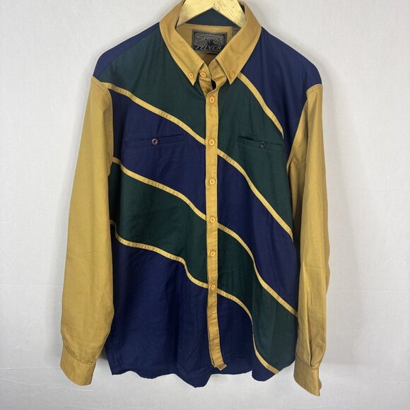 Spindle River Other - Vintage Paddle River Colorblock Western Shirt Mens L 90s Rodeo